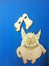 Lade das Bild in den Galerie-Viewer, Monster "Monzi" als Standfigur aus Holz