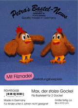 Lade das Bild in den Galerie-Viewer, Hahn/Gockel Max zum Trockenfilzen/Nadelfilzen