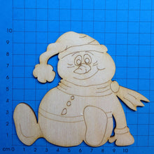 Lade das Bild in den Galerie-Viewer, Schneemann sitzend mit dickem Bauch