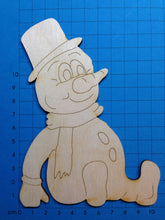 Lade das Bild in den Galerie-Viewer, Schneemann sitzend mit Zylinder