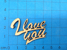 Lade das Bild in den Galerie-Viewer, Schriftzug "I love you" aus Holz