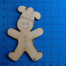 Lade das Bild in den Galerie-Viewer, Lebkuchenmann mit Kochmütze aus Holz