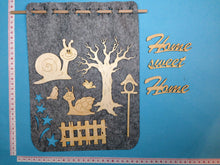 Lade das Bild in den Galerie-Viewer, Türschal aus Filz "Home sweet Home" mit Schnecken