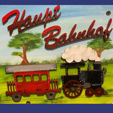 Lade das Bild in den Galerie-Viewer, Dampflokomotive aus Holz