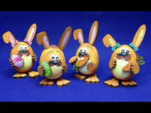 Laden und Abspielen von Videos im Galerie-Viewer, kleine Hasen aus Styropor und Holz