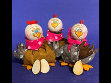 Laden und Abspielen von Videos im Galerie-Viewer, Gockel und Hennen zum Fädeln aus Filz