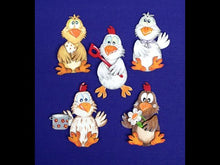 Laden und Abspielen von Videos im Galerie-Viewer, Gockel zum Hängen aus Holz 6cm