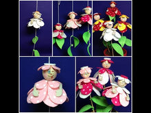 Laden und Abspielen von Videos im Galerie-Viewer, Blumenkinder mit rundem Blütenkleid: rosa-pink-weiß