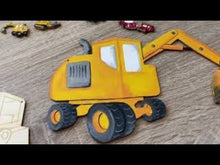 Laden und Abspielen von Videos im Galerie-Viewer, Raupenfahrzeug/Kettendozer aus Holz
