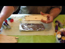 Laden und Abspielen von Videos im Galerie-Viewer, Schild Brettoptik breit aus Holz