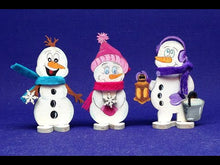 Laden und Abspielen von Videos im Galerie-Viewer, Schneemann "Snowy" als Standfigur aus Holz