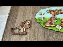Laden und Abspielen von Videos im Galerie-Viewer, Hundekopf mit großer Nase aus Holz
