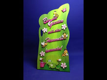 Laden und Abspielen von Videos im Galerie-Viewer, Komplettset aus Holz: Türschild "Bin im Garten mit den Hummeln bummeln!"