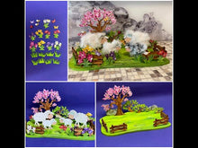 Laden und Abspielen von Videos im Galerie-Viewer, Weidenplatte mit Zaun, Büsche, Baum und Felsen