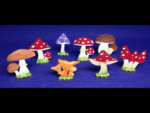 Laden und Abspielen von Videos im Galerie-Viewer, Pilze zum Stellen ca. 5cm aus Holz