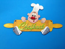 Laden und Abspielen von Videos im Galerie-Viewer, Schild als Nudelholz aus Holz