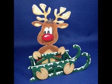 Laden und Abspielen von Videos im Galerie-Viewer, Schneemann "Snowy" mit Schlitten aus Holz