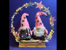 Laden und Abspielen von Videos im Galerie-Viewer, Komplettset: Wichtel aus Filz mit Eiskristalle in Metallring