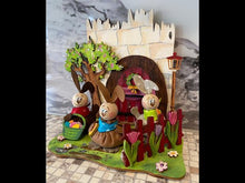 Laden und Abspielen von Videos im Galerie-Viewer, Bastelset aus Holz und Filz: Schild mit Ablage und Filzhasen