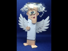 Laden und Abspielen von Videos im Galerie-Viewer, Engel für Kantholz, Pfahlfigur aus Holz