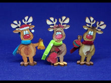Laden und Abspielen von Videos im Galerie-Viewer, Rentiere zum Stellen in 6cm aus Holz