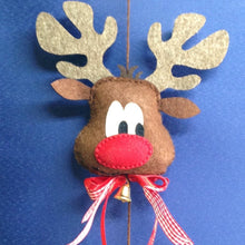 Lade das Bild in den Galerie-Viewer, Rentierkopf aus Filz zum Nähen