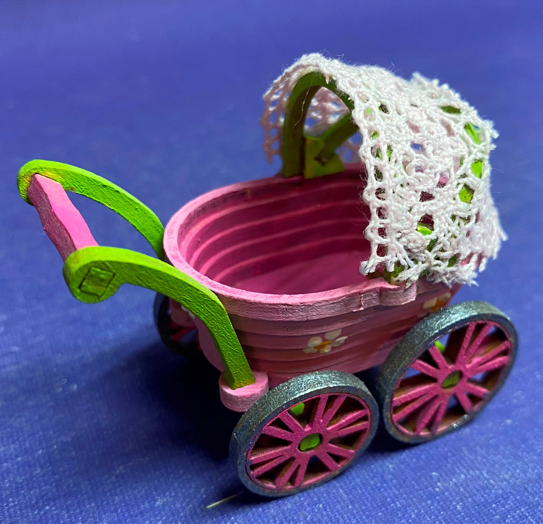 Kinderwagen aus Holz ca. 6cm, Bausatz