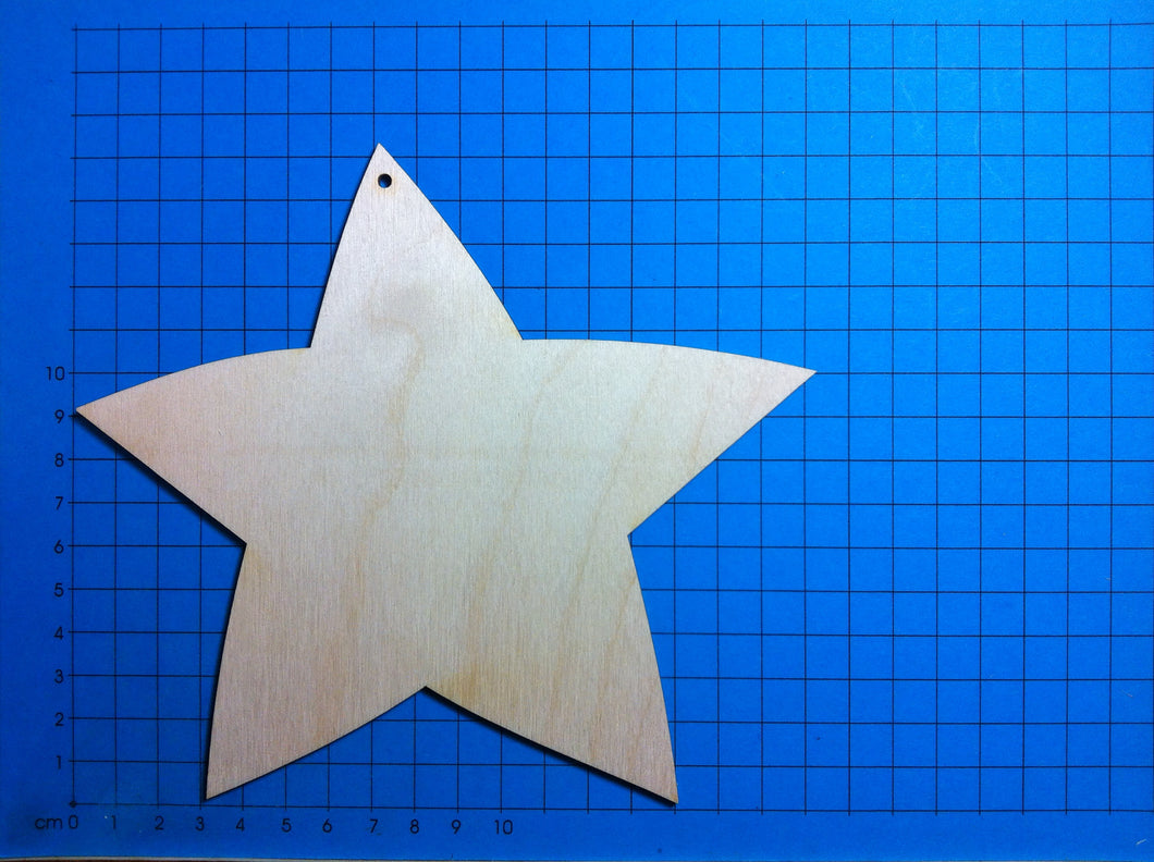 Stern mit breiten Strahlen aus Holz