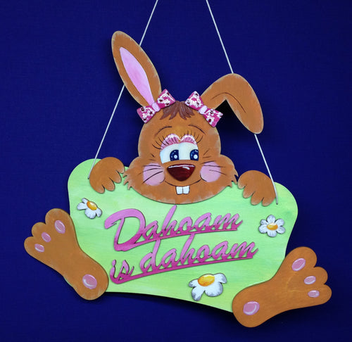 Türschild mit Hasenmädchen 