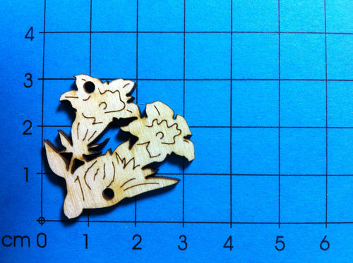 Enzian als Schmuckteil 3cm aus Holz Basteln mit Holz, Armbänder selbst gestalten, Halsketten selbst basteln, Holzideen , Holzteile, Basteln mit Holz für Kinder, Schmuckteile zum Basteln, Anhänger für Geschenke, Blumen für Schmuck, Holzkunst, Basteln mit Holz, Schmuck selber basteln,   SFLH 2903