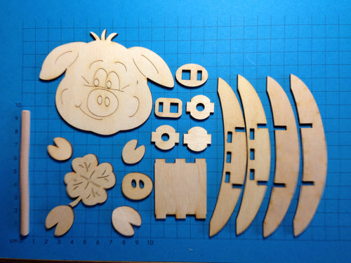 Schwein aus HolzSchweinekopf mit Hufe für Kantholz Bastelset aus Holz, Schlenker Tiere aus Holz zum setzen, Basteln mit Kindern, Schweinchen bemalen, Bastelset für Bauernhof, Glückbringer gestalten, Schweine basteln, Glücksschweinchen basteln, Jahrsesdeko basteln, Dekoration mit Kindern gestalten,   POL 8708SB