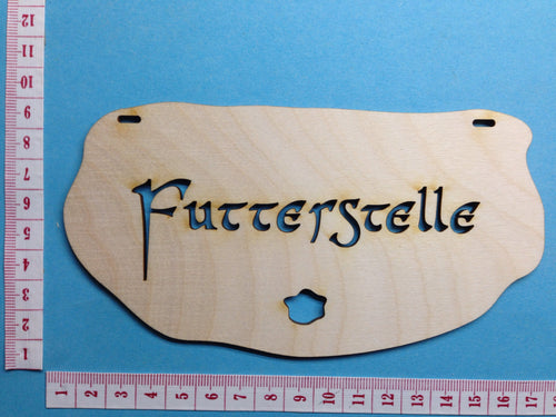 Schild mit Ausschnitt 