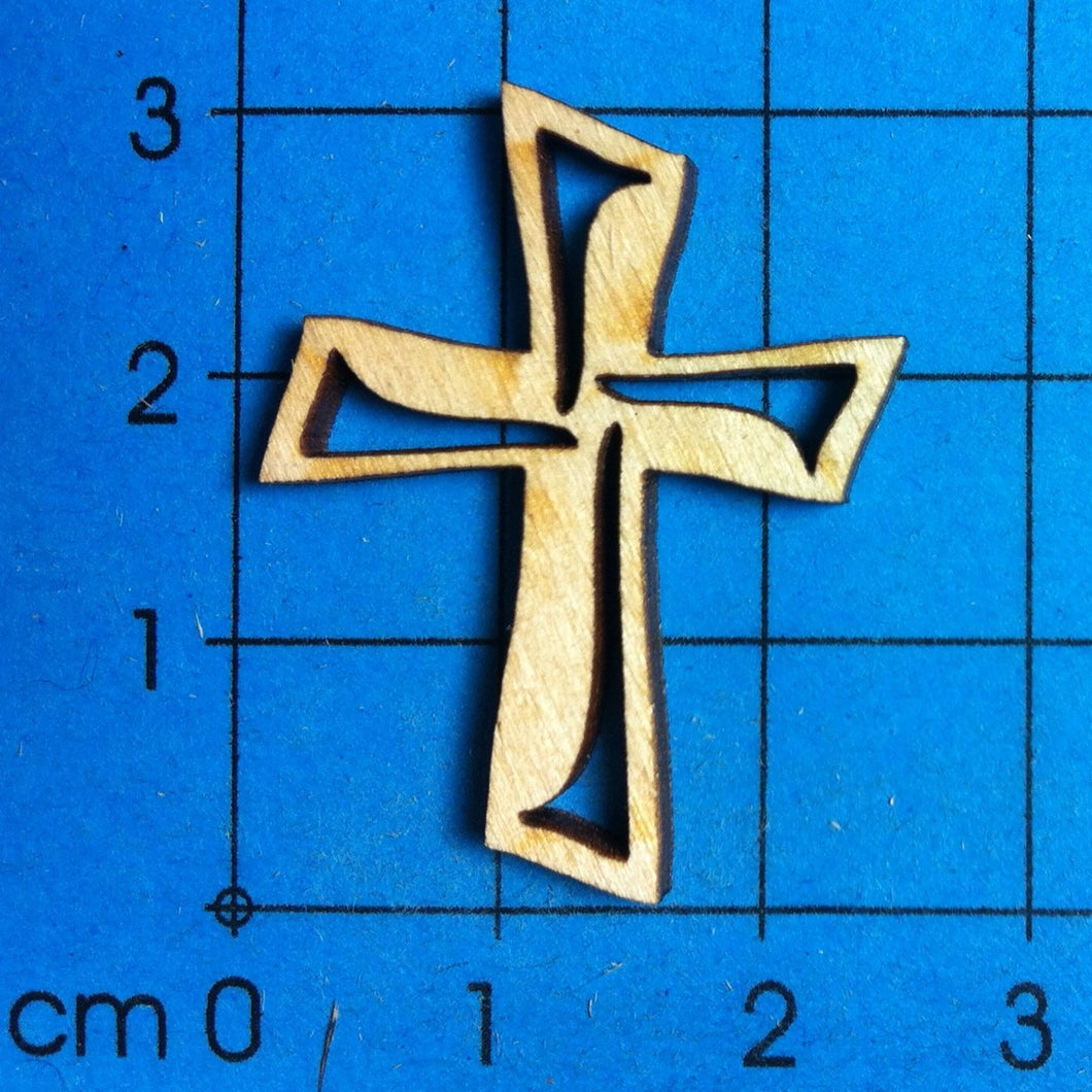 Kreuz mit Ausschnitt aus Holz