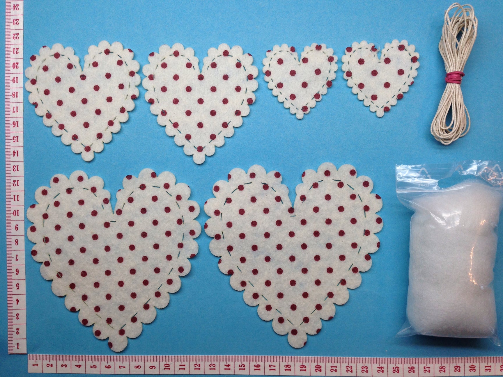 Filz-Herzen Set – 80 Stück Sortiert, Aus 100% Polyester, Für Basteln, Deko, Geschenke & Party