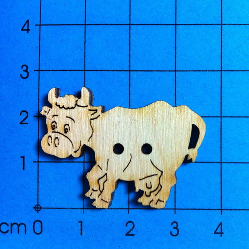 Kuh als Knopf 3,5 cm Knöpfe zum Dekorieren, Knöpfe mit Gesicht, Holzknopf, Knopf, Knöpfe, Knopf zum Basteln, Knopf aus Holz, Tiereknöpfe, Knopf zum Nähen, Knöpfe zum Bemalen,   BUH 6203