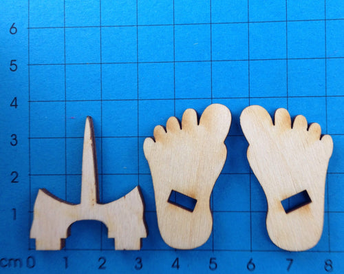 Füße mit Ständer ca. 40 mm Füße, Basteln mit Holz für Kinder, Füße aus Holz für Styroporei, Holz bemalen, Füße aus Holz, Basteln mit Holz, Holzideen ,   OSH 4904