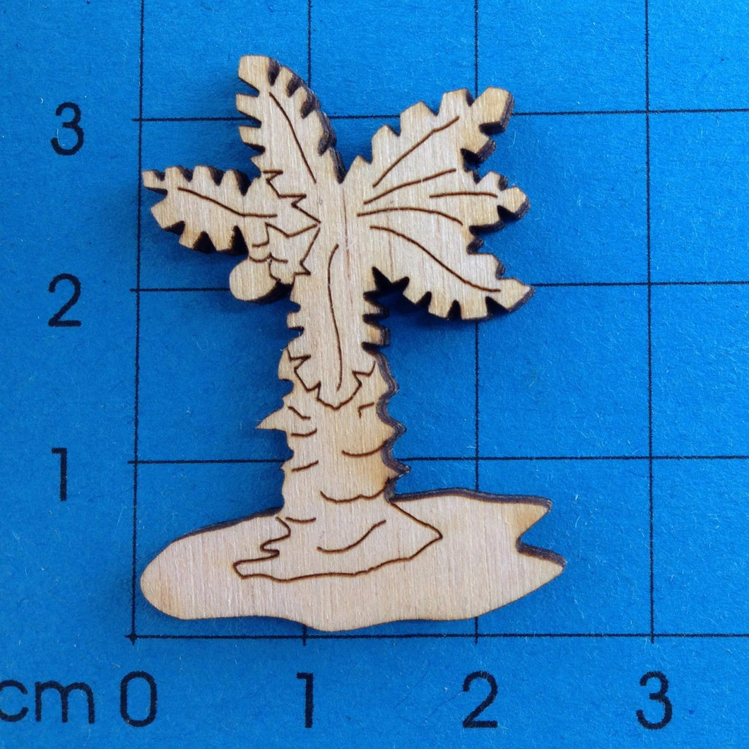 Baum / Palme aus Holz, mit Insel