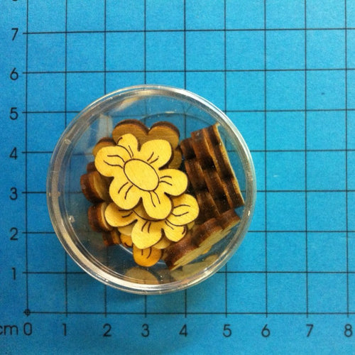 Butterblumen aus Holz in Dose Blumen zum Geburtstag, Streuteil Blume, Blumen für Gartendeko, Blumen zum Kartengestalten, Blumen zum Dekorieren, Blumen aus Holz, Blumen zum Basteln, Blumen zum Bemalen, Butterblume,   BLH 58D02