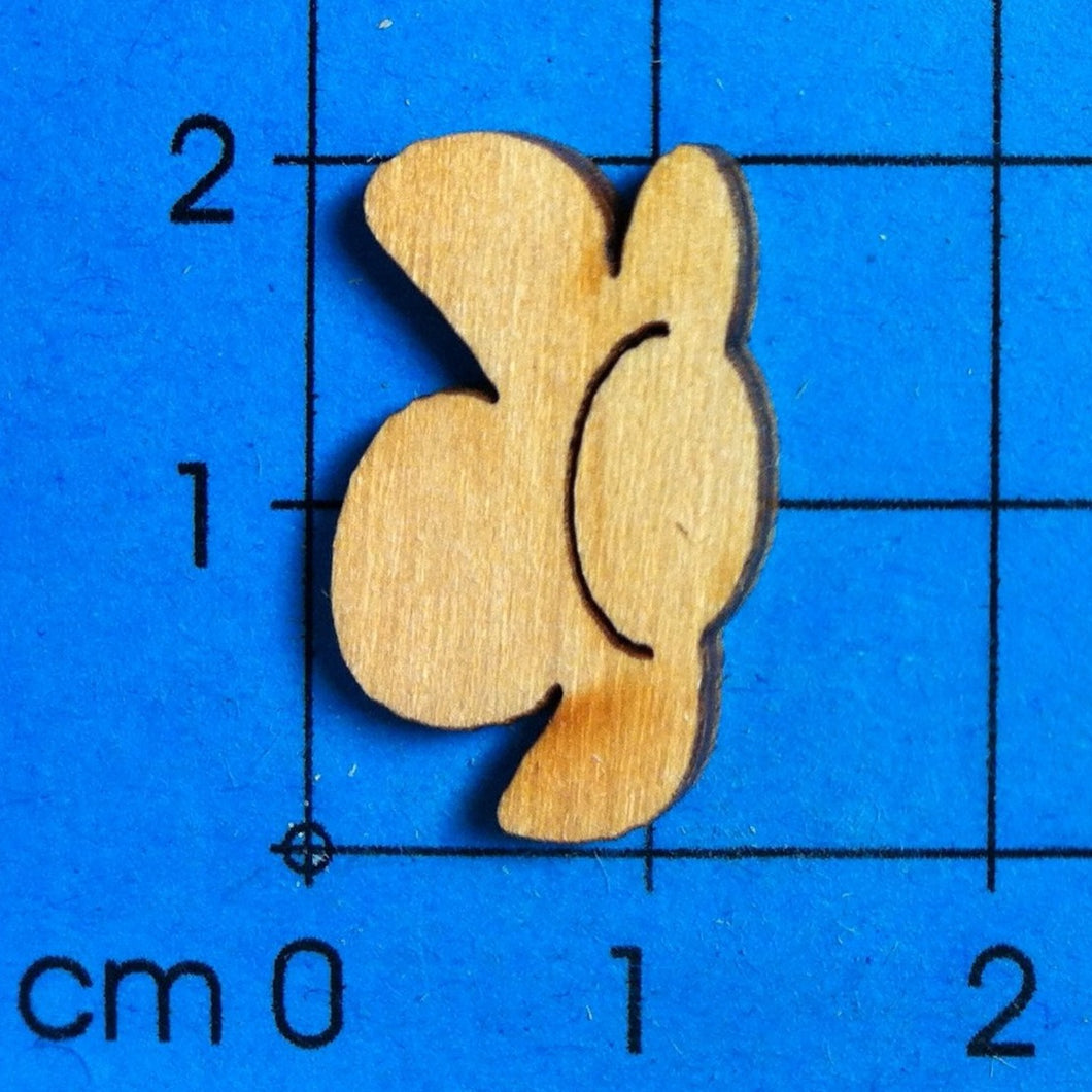 Blumenblüte seitlich aus Holz