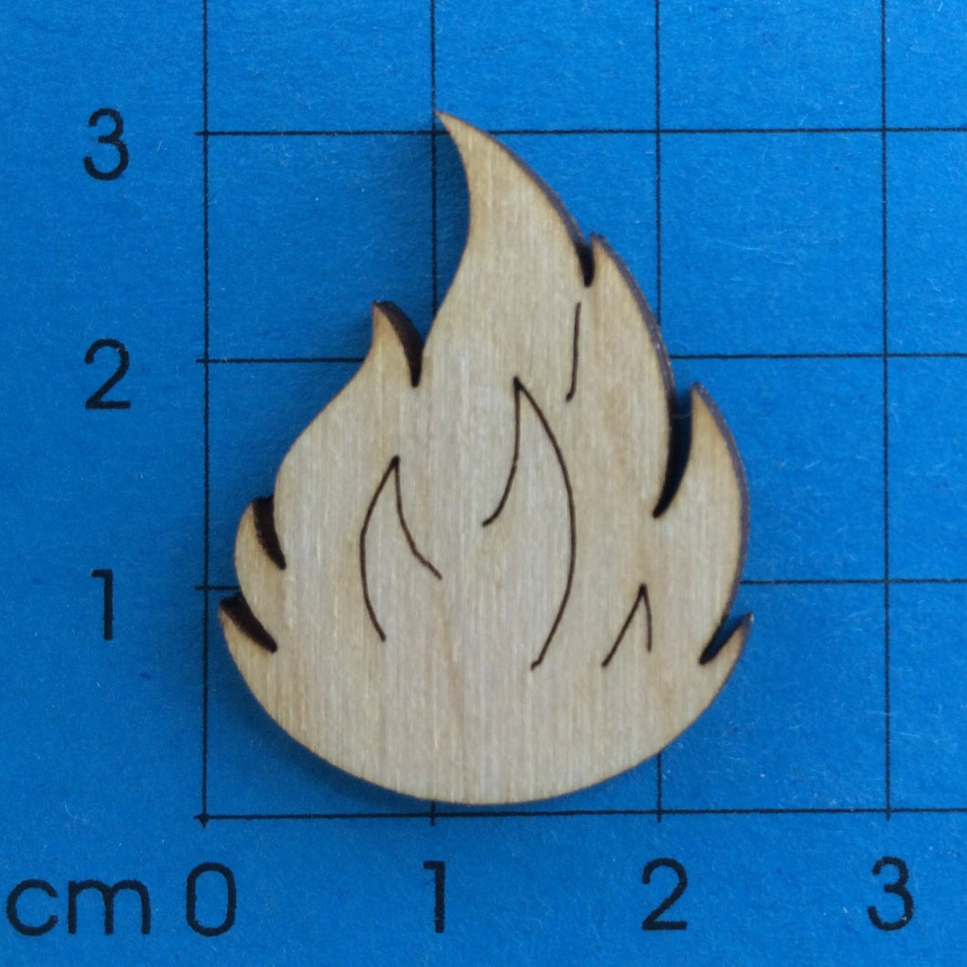 Flamme aus Holz