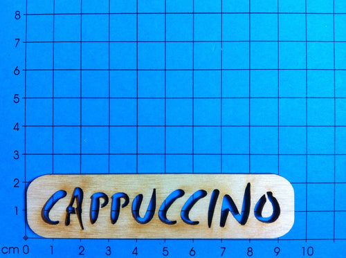 Cappucino Schriftzug aus Holz  Geschenke verzieren, Küche Schriftzug, Holzkunst, Basteln mit Holz, Cafe Schriftzüge , Schriftzüge bemalen, Schriftzug Bastelartikel, Schriftzüge aus Holz, Holzteile bemalen, Eingangsschild, Bastelideen mit Holz,   SZH 4709
