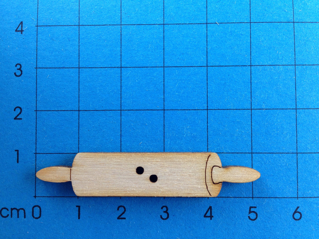 Nudelholz Knopf aus Holz