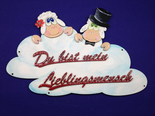 Türschild aus HolzWolke 