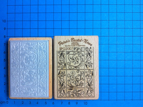 Stempel Mosaik Borde Blume 7 cm Stempel mit Holzgriff, Blumen Stempel, Stempel für Kartengestaltung, Stempelideen, Stempel für Geschenke, Stempeln, Stempel für Holz, Stempel für Hochzeit, Stempel für scrapbooking, Stempel für Kinder,   SPG 2007