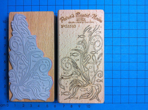 Stempel Filigran mit Fisch 10 cm Stempeln, Stempel mit Holzgriff, Stempel für Kinder, Stempel für Holz, Stempel für scrapbooking, Stempelideen, Stempel für Geschenke, Stempel für Hochzeit, Fische Stempel, Stempel für Kartengestaltung,   SPG 3310