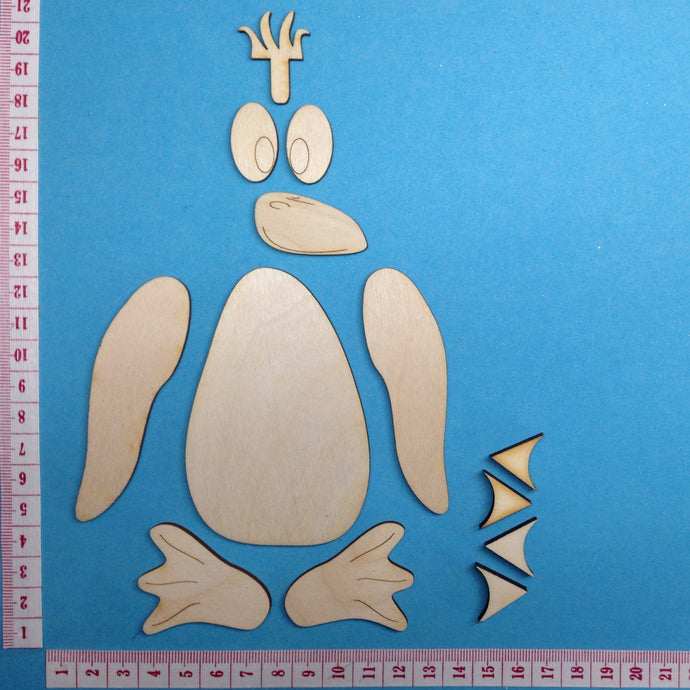 Pinguin für Kantholz, Pfahltier aus Holz