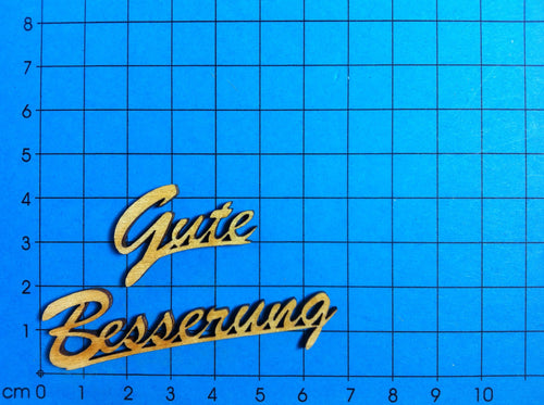 Gute Besserung Schriftzug in Schreibschrift aus Holz  Holzkunst, Gute Besserung Schriftzug, Eingangsschild, Holzteile bemalen, Schriftzug Bastelartikel, Bastelideen mit Holz, Schriftzüge aus Holz, Basteln mit Holz, Karten basteln, Geschenke verzieren, Schriftzüge bemalen,   SZH 6507