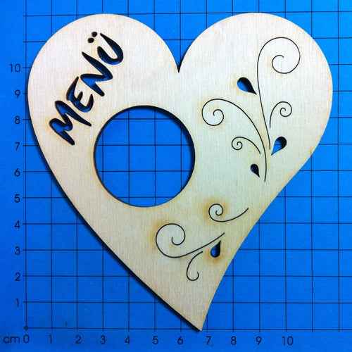 Menühalter Herz aus Holz Menühalter für Anlässe, Menühalter zum Geburstag, Menühalter zur Hochzeit, Menühalter zur Taufe, Menühalter, Menühalter aus Holz,   MSH 1812