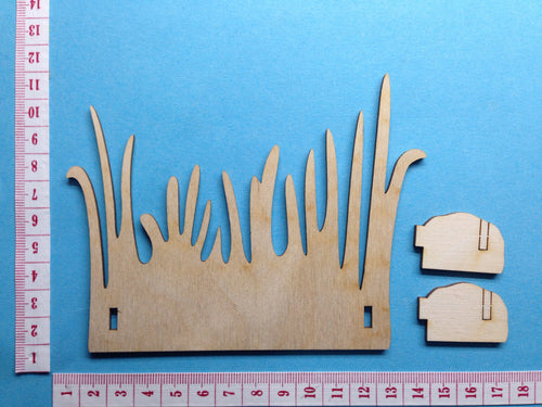 Wiese zum Stellen 14cm aus Holz    BAH 4114