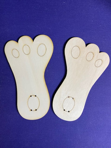 Hasenfußpaar ca. 16cm mit Löcher zum Annähen